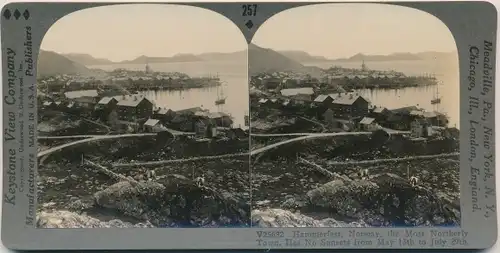 Stereo Foto Hammerfest Norwegen, Gesamtansicht