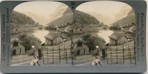 Stereo Foto Norwegen, Loen Lake in the Nordfjord