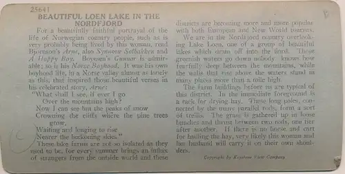 Stereo Foto Norwegen, Loen Lake in the Nordfjord
