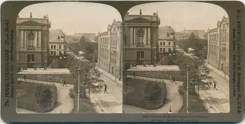 Stereo Foto Christiana Norwegen, Straßenpartie