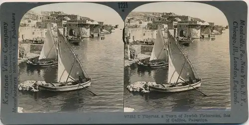 Stereo Foto Tiberias Israel, Fischerboote