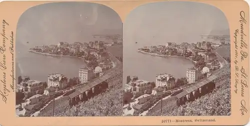 Stereo Foto Montreux Kanton Waadt, Gesamtansicht