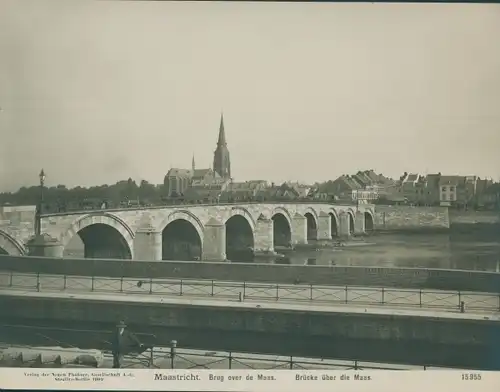 Foto Maastricht Limburg Niederlande, Brug over de Maas, Brücke über die Maas, NPG 15955