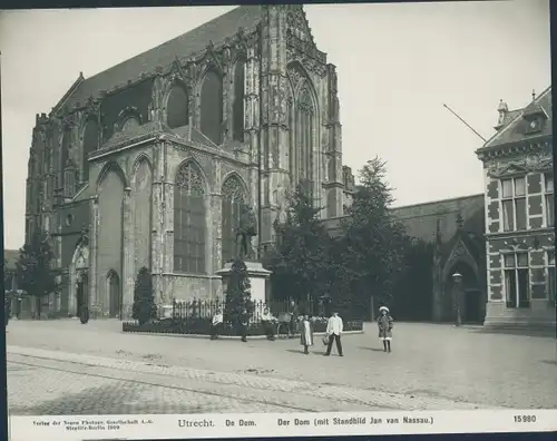 Foto Utrecht Niederlande, Dom, Standbild Jan van Nassau, NPG 15980