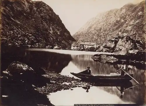 Foto Kanton Bern Schweiz, Grimsel, Grimselpass, Le Lac et le Finsteraarhorn