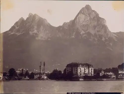 Foto Brunnen Kt Schwyz, Blick vom See, Mythen