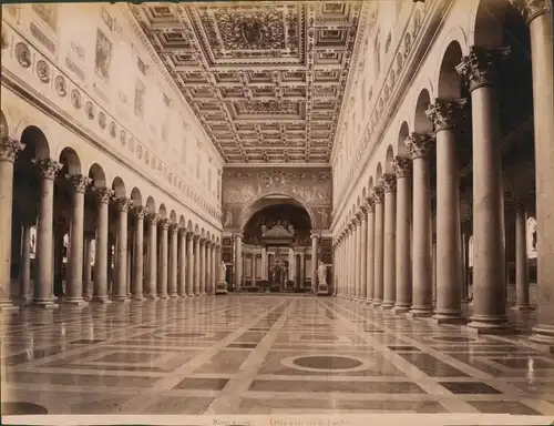 Foto Roma Rom Lazio, Basilika Sankt Paul vor den Mauern, Innenansicht