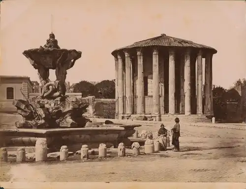 Foto Roma Rom Lazio, Tempel des Hercules Victor, Triton Brunnen, Forum Boarium