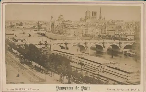 Kabinettfoto Paris, Panorama der Stadt