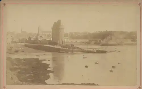 Kabinettfoto Dinard Ille et Vilaine, Cale de St. Servan, Tour de Polidor, 1893