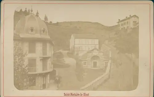 Kabinettfoto Saint Nectaire le Haut Puy de Dôme, Teilansicht der Ortschaft