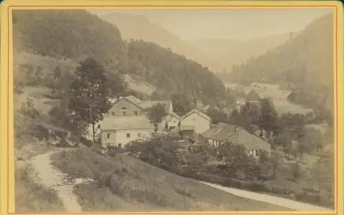 Kabinettfoto Val d'Herival Lothringen Vosges, Landschaft, Ortschaft