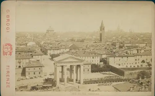 Kabinettfoto Milano Mailand Lombardia, Panorama der Stadt