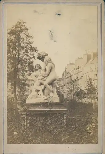 Kabinettfoto Paris VI., Jardin du Luxembourg, Famille d'Adam, Plastik