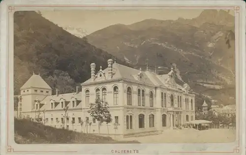 Kabinettfoto Cauterets Hautes Pyrénées, Teilansicht, Gebirge