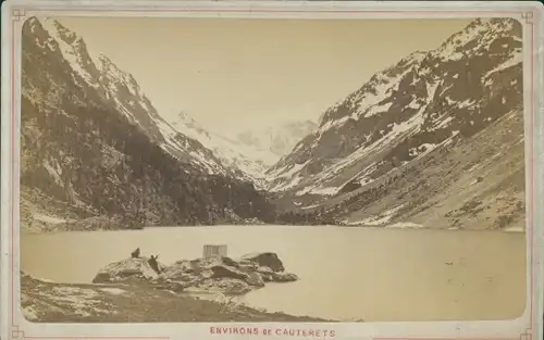 Kabinettfoto Cauterets environs Hautes Pyrénées, Landschaft, Gebirge, See