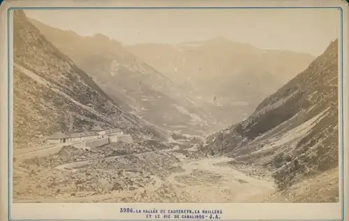 Kabinettfoto Cauterets Hautes Pyrénées, La Vallee de Cauterets, la Raillere, Pic de Cabaliros