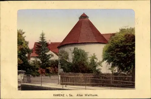 Ak Kamenz in Sachsen, Alter Wallturm