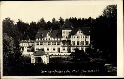 Foto Ak Ebersbach in Sachsen Oberlausitz, Sommerfrische Karltal, Kurhotel