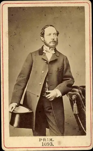 CdV Prim 1093, Katalanischer General und Politiker Juan Prim y Prats, Ministerpräsident, 1814-1870