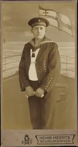CdV Deutscher Seemann Eduard in Uniform, Artillerie, Kaiserliche Marine