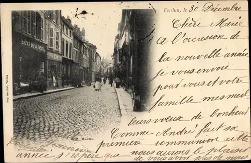 Ak Verdun Meuse, Rue Mazel