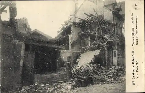 Ak Verdun Meuse, apres le bombardement, Kriegszerstörung 1. WK