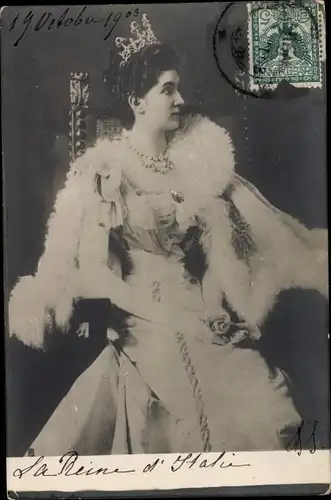 Ak Königin Helena von Italien, Elena von Montenegro, Ehefrau Viktor Emanuel III.
