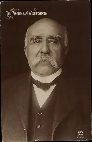 Ak Französischer Ministerpräsident Georges Clemenceau, Portrait