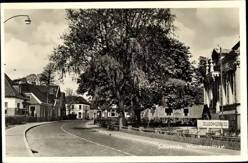 Ak Scheemda Groningen Niederlande, Winschoterstraat, Jeugdherberg