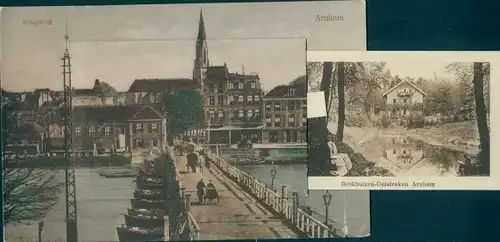 Leporello Ak Arnhem Gelderland Niederlande, Shipbrug, Beekhuisen Omstreken