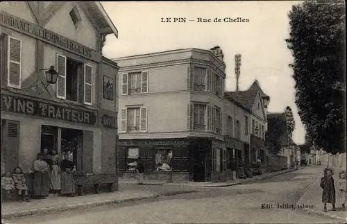 Ak Le Pin Seine et Marne, Rue de Chelles