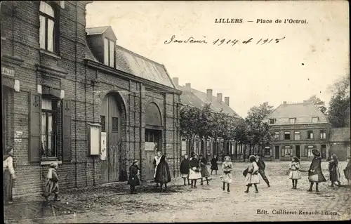 Ak Lillers Pas de Calais, Place de l'Octroi