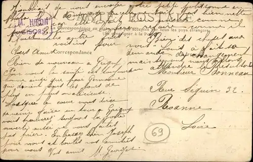 Ak Grigny Lyon Rhône, La Place, la Tour et l'Eglise