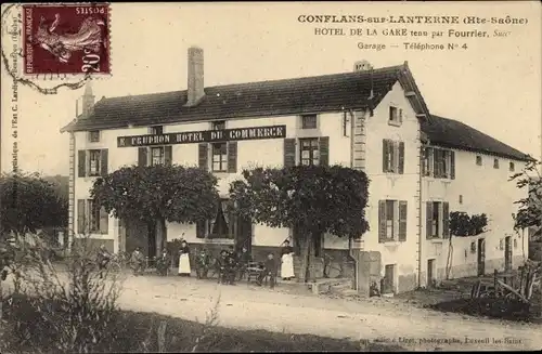 Ak Conflans sur Lanterne Haute Saône, Hotel de la Gare