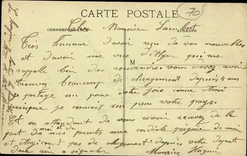 Ak Augicourt Haute Saône, La Grande Rue