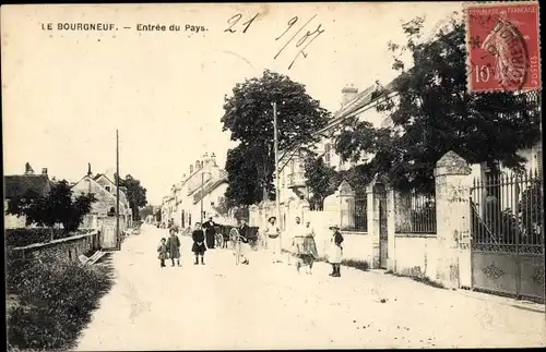 Le Bourgneuf Saône et Loire, Entrée du Pays, Straßenpartie