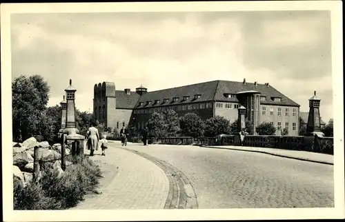 Ak Husum in Nordfriesland, Nissenhaus, Außenansicht, Theodor Storm