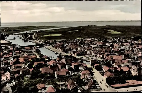 Ak Husum in Nordfriesland, Panorama, Luftansicht