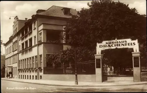 Ak Rhöndorf Bad Honnef am Rhein, Kurhaus Drachenfels, Außenansicht, Kurort