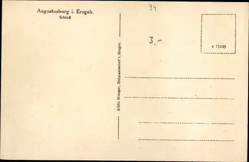 Ak Augustusburg im Erzgebirge, Schloss