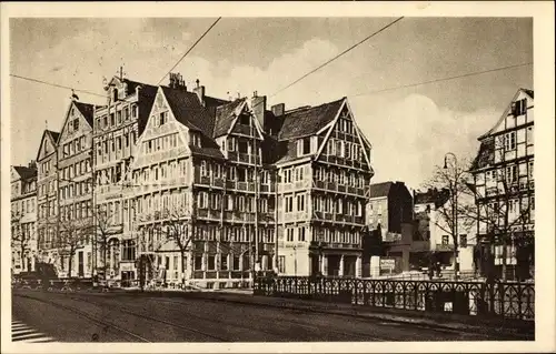 Ak Hamburg Altstadt, Old Commercial Room, Old Sailors Inn, Straßenpartie