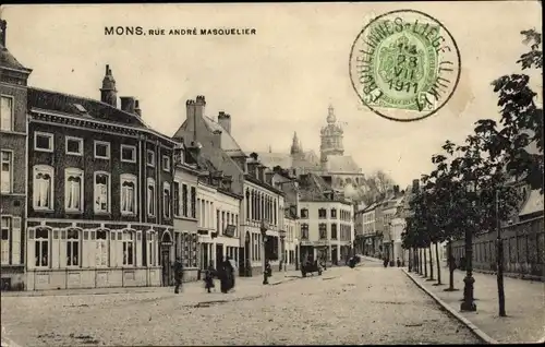 Ak Mons Wallonien Hennegau, Rue André Maquelier