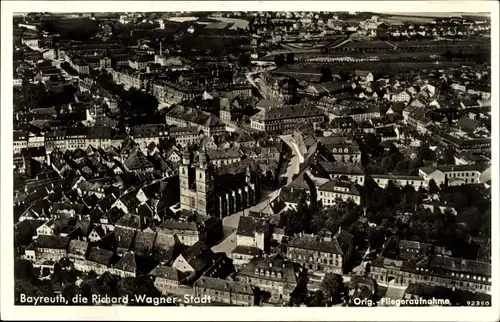 Ak Bayreuth in Oberfranken, Richard-Wagner-Stadt, Fliegeraufnahme