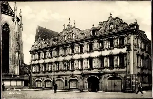 Ak Würzburg am Main Unterfranken, Falkenhaus