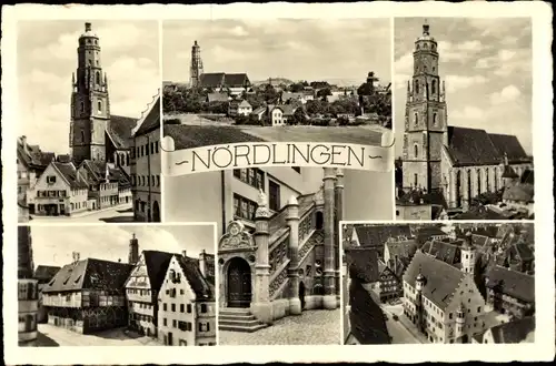 Ak Nördlingen in Schwaben, Stadtansichten, Kirche