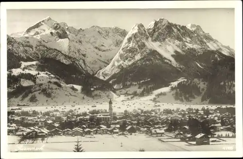 Ak Garmisch Partenkirchen in Oberbayern, Alpspitze, Höllental, Waxensteine, Zugspitze, Winter