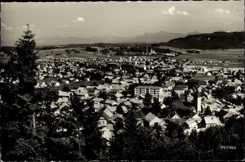 Ak Peiting in Oberbayern, Karwendelgebirge, Ortsansicht