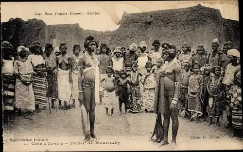 Ak Abidjan Elfenbeinküste, Danse de Kourouby