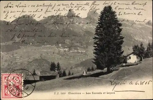 Ak Chesieres Kanton Waadt, Les Ecovets et Leysin
